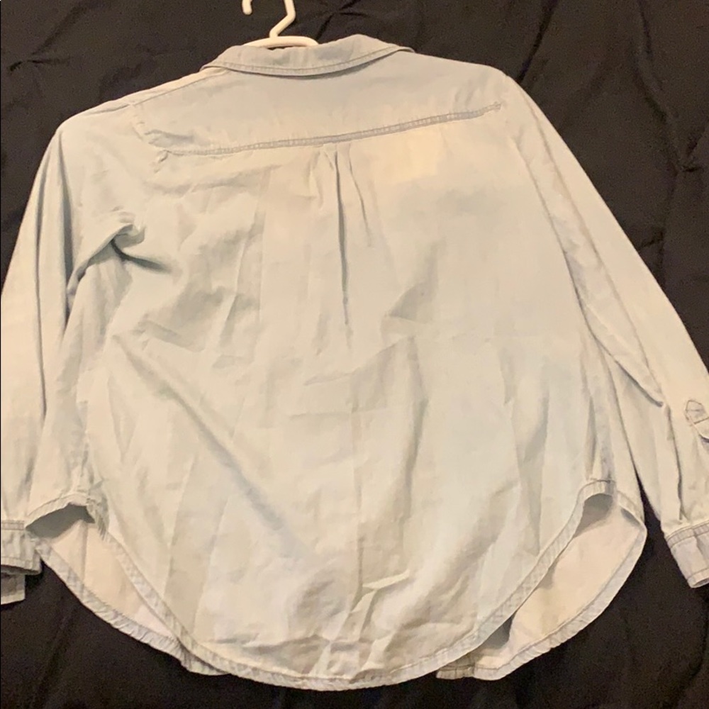 Jean colored Button up - Picture 2 of 2